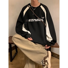 wassuphappy长袖t恤男春秋季重磅美式上衣服潮牌高街宽松打底衫，男装卫衣，星座603-2