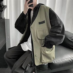 现货工装外套男潮牌港风bf中性机能春秋夹克韩版潮流百搭WT08图片