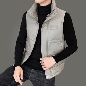 2023新款立领羽绒服马甲男士外套中年秋冬季男装商务休闲背心图片
