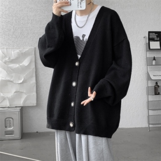 8XL-M特大码开衫毛衣简约外套男情侣休闲针织衫毛线衣MY1205P55，男装针织衫/毛衣，电商D206-1
