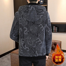 秋冬福利款毛呢大衣短款连帽休闲加厚夹克外套上衣男D38P125，男装夹克，电商B226-2（原B217-2）