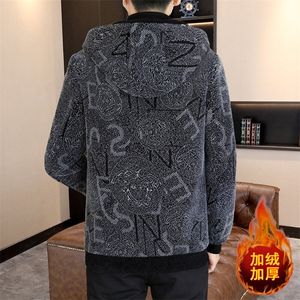 秋冬福利款毛呢大衣短款连帽休闲加厚夹克外套上衣男D38P125图片
