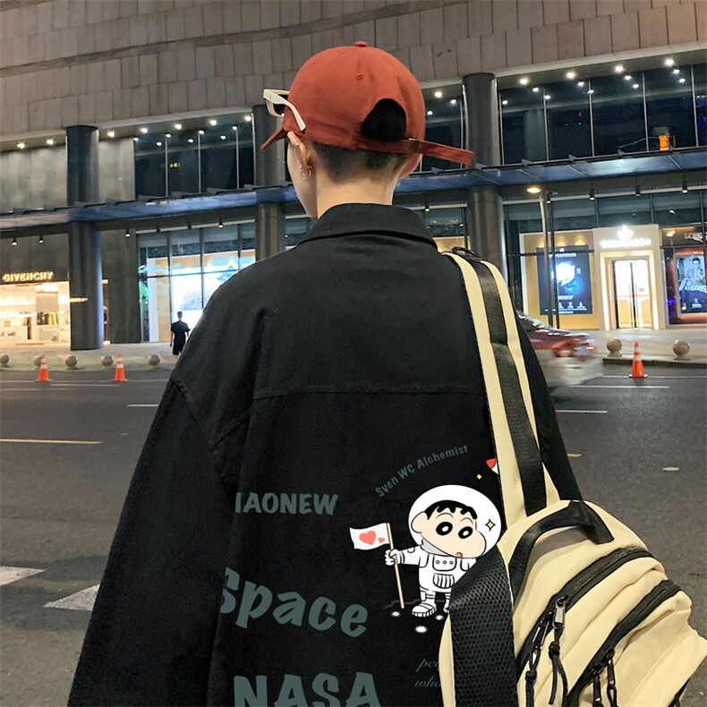 春季长袖衬衫男宽松港风衬衣男外套男CSCS290-P35,男装衬衫,电商B371