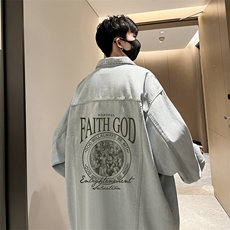 牛仔夹克男大码牛仔外套男茄克NJ77388-P60，男装夹克，电商A040