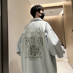 牛仔夹克男大码牛仔外套男茄克 NJ77388-P60图片