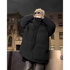 棉服男冬季美式复古连帽棉衣外套加绒加厚连帽棉袄潮丝棉M223/P98，男装棉衣，星座506