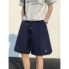 日系复古刺绣工装短裤男款夏季户外运动机能风宽松百搭休闲五分裤，男装牛仔裤，星座1210-1