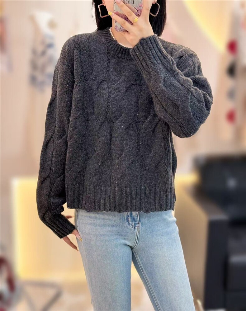 2024年秋冬新款气质百搭休闲慵懒精致套头打底羊绒衫女,女装羊绒衫,大千羊绒
