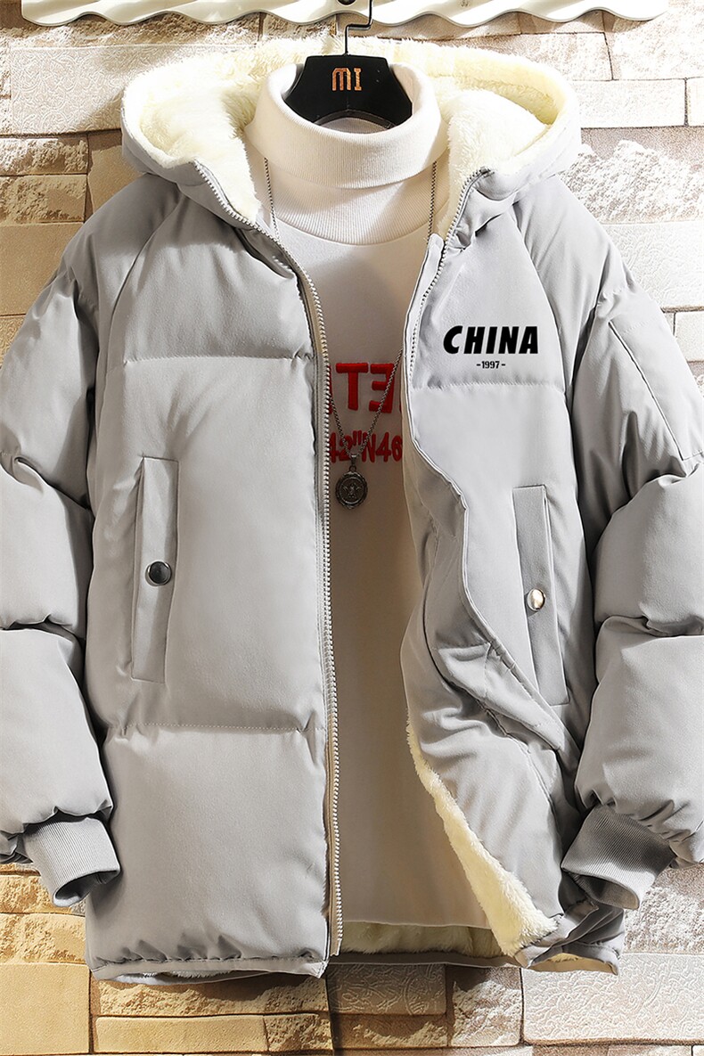 加厚加绒连帽衣男大码服男面包服男砖墙MY16248-P100,男装棉衣,电商A040A