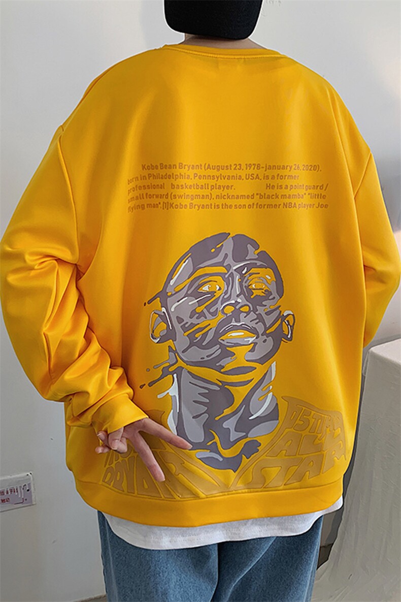 时尚潮牌特价跑量款大码宽松圆领印花卫衣WY35P25限价38,男装卫衣,电商A089-1