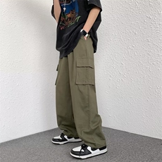 日系复古工装裤男夏季美式潮牌ins宽松直筒休闲裤K3521-P43，男装休闲裤，星座512-2