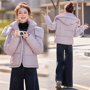 现货2025冬装时尚新款面包服保暖加厚棉衣外套百搭显瘦棉服连帽潮图片