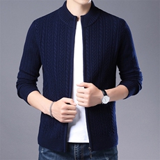 CM12007钱塘2020-2商务休闲简约纯色百搭中年男士羊毛衫P165，男装针织衫/毛衣，钱塘207-2