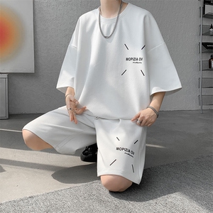 套装男夏季新款港风宽松短袖短裤一套运动装TZ911-P45,男装休闲套装,星座214-3