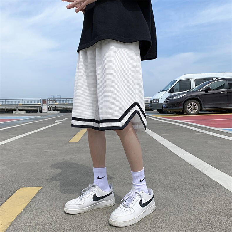 夏季港风2025新款男运动休闲直筒沙滩短裤D201-DM150-P30,男装牛仔裤,电商D321-1