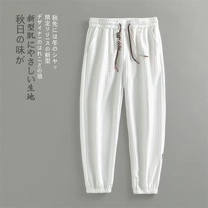 秋冬新款日系大码设计感雪尼尔束脚卫裤男欧棉绒运动裤K1028-P55图片