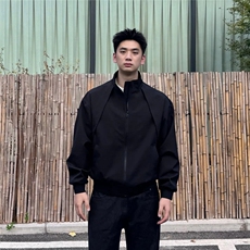2025秋季新款男士立领夹克时尚潮流百搭休闲简约纯色商务气质外套，男装夹克，星座506A