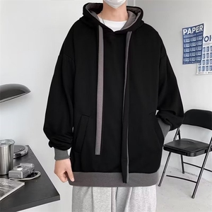 港风撞色潮牌休闲百搭运动外套春秋季日系连帽卫衣男 W6610-P45图片