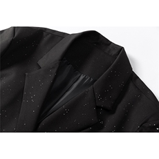 立体白底96%聚酯纤维4%氨纶满天星西服男西装男XF77871P85控138，男装西服，星座227-7