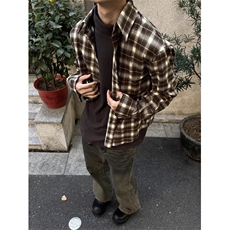D8884-P78高质量秋季新款纯棉长袖宽松款衬衫潮-网图档口大货，男装衬衫，星座603-2