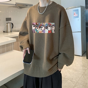 半高领毛衣男士大码针织衫男毛线衣男M18250-P45加绒款-P65