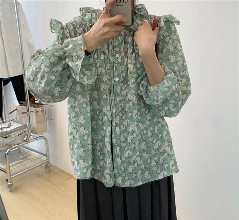 【素妮】2022新春韩系气质雪纺小衫，其它，素妮