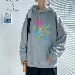 秋冬连帽套头卫衣男港风中性风大码宽松纯色厚1016-1WYM043P33,男装卫衣,星座1016-1（原电商B408-1）