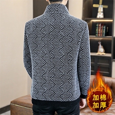 秋冬毛呢大衣短款立领修身潮流加棉加厚夹克外套男A68P145，男装夹克，电商B226-2（原B217-2）