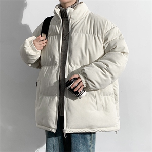 冬上新青少年加棉加厚棉服潮纯色简约立领棉衣外套男女 6223-P100图片