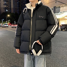 量大优可提供视频冬棉衣立领条纹HD019-1-MF5270-P75，男装棉衣，电商019-1