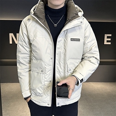 DS-A225-2025冬季标新款羽绒服男士短款连帽加厚工装羽绒外套，男装羽绒服，电商A225