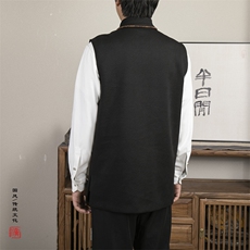 风男装立领改良男士新中式唐装马甲MJ76P95，男装民族服装，钱塘802