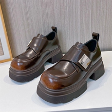 新款真皮乐福鞋女2024春季英伦风小皮鞋女日系JK复古单鞋百搭女鞋，女鞋小皮鞋，电商A223