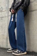 8XL-M牛仔裤男士直筒宽松特大码胖子阔腿裤男款长裤NZ110-P45控58，男装牛仔裤，电商D206-1