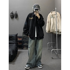 麂皮绒刺绣夹克WT2338-特P75-138加棉特P85-控148，男装夹克，星座609