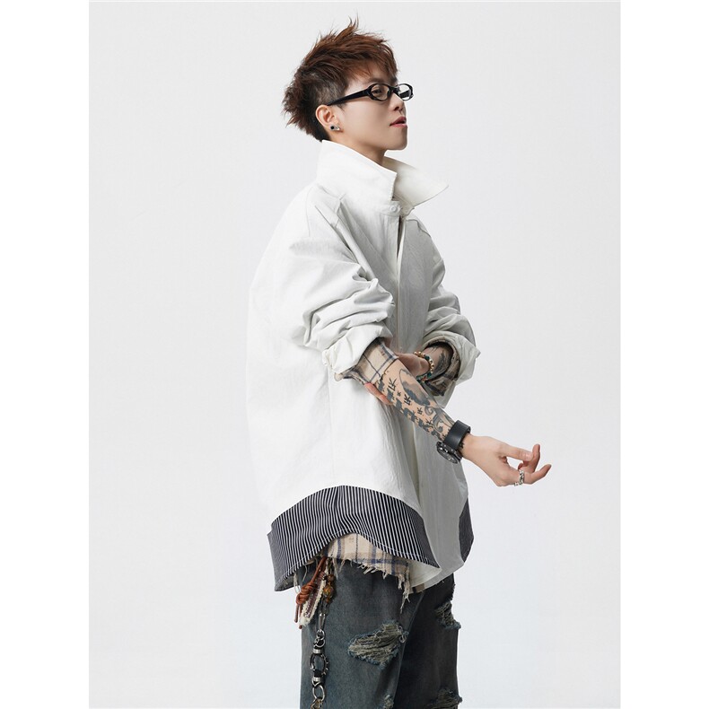 春款CS71094-P40特大码立体工装衬衫夹克建议零78,男装夹克,电商D232