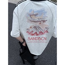 量大优供抖音视频支持得物品质配合二开美式三条杠短袖t恤ZD266，男装T恤，电商A486