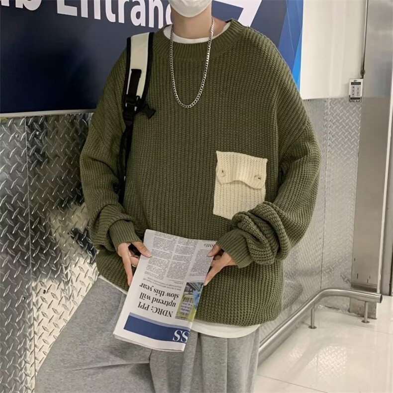 毛衣设计感小众男冬季潮牌宽松2023年秋冬新款设计师款毛线衣,男装针织衫/毛衣,四季星座218-1