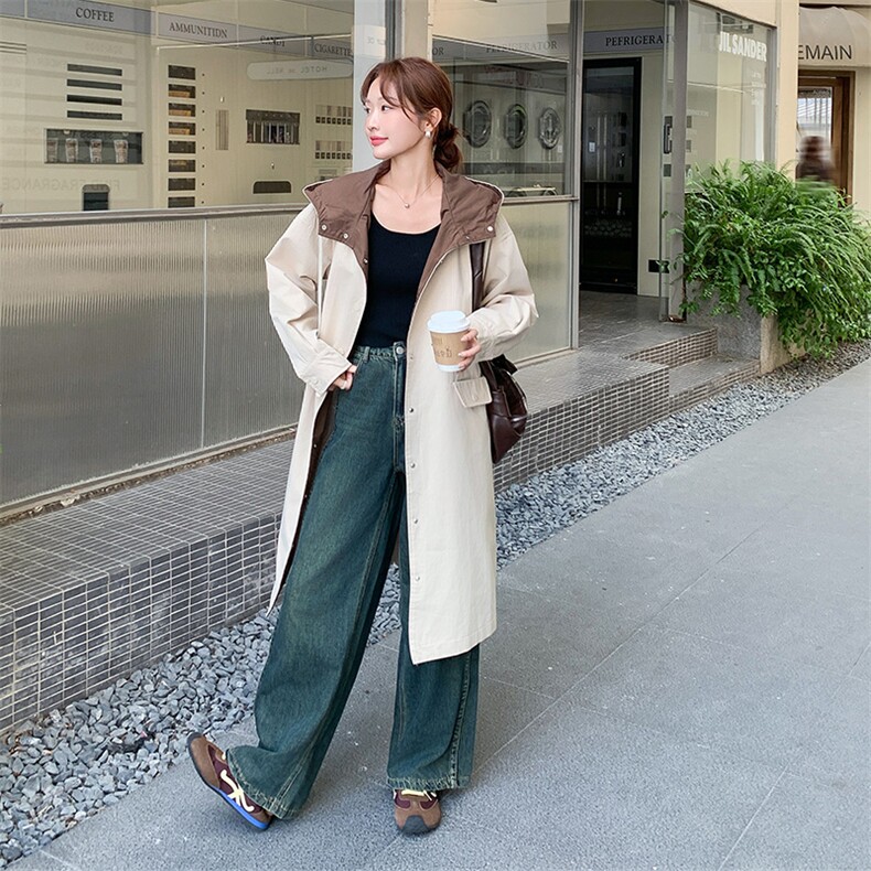 新款撞色外套2C123-1269-P160-K238,女装风衣,2C123