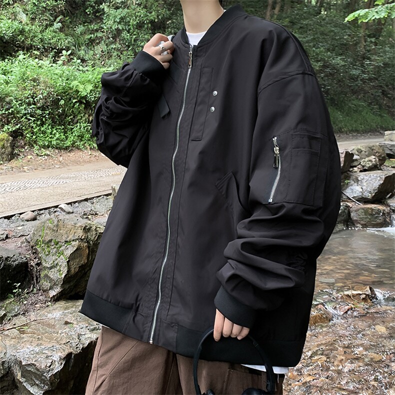 A663-P62 美式复古潮牌棒球服外套男春秋新款休闲百搭夹克上图片