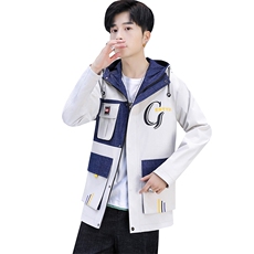 外套男春秋季2021新款韩版潮流工装连帽上衣服休闲夹克TY2001，男装夹克，星座509