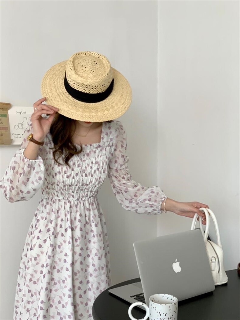 春装碎花连衣裙，女装连衣裙，佳其