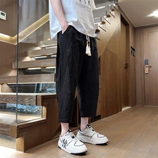 夏季纯棉八分裤男休闲裤纯色男士休闲裤中裤运动A266-KZ881-P60，男装休闲裤，电商A266