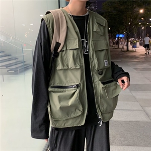 日系机能战术马甲男新款工装户外多口袋夏天宽松休闲透气清凉坎肩