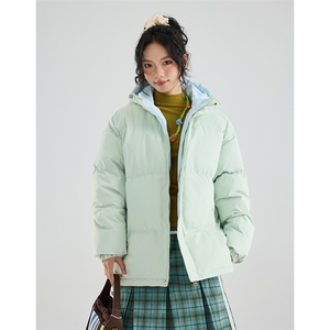 冬季clean撞色棉服中性加厚连帽短款棉衣 HZ8811-特P68不议价图片