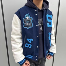 网红同款sup25周年纽约限定棒球服vibe潮流复古cleanfit夹克外套，男装夹克，星座506A