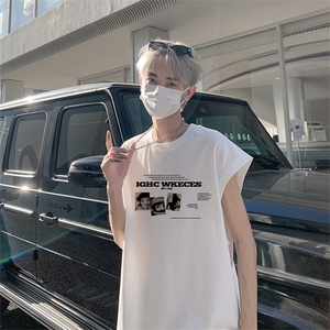直播抖音得物品质纯棉250克无袖背心T恤T2529P25控39图片