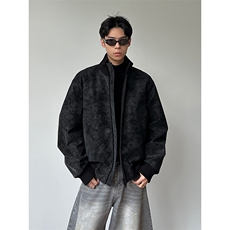 90白鸭绒羽绒服加厚扎染保暖休闲皮衣夹克D54142-TP135不，男装夹克，电商A102