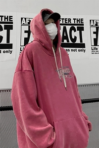 男装做旧加厚连帽卫衣23秋冬季机车印花男生外套XZ514-2-6676-P78图片