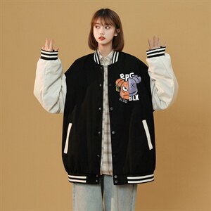 中性风春秋季情侣棒球服男女休闲夹克女时尚外套男BQF294-P50，男装夹克，电商B371